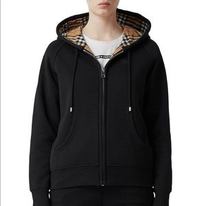 Burberry Hackfall Vintage Check Lined Zip-Front Hoodie in Medium